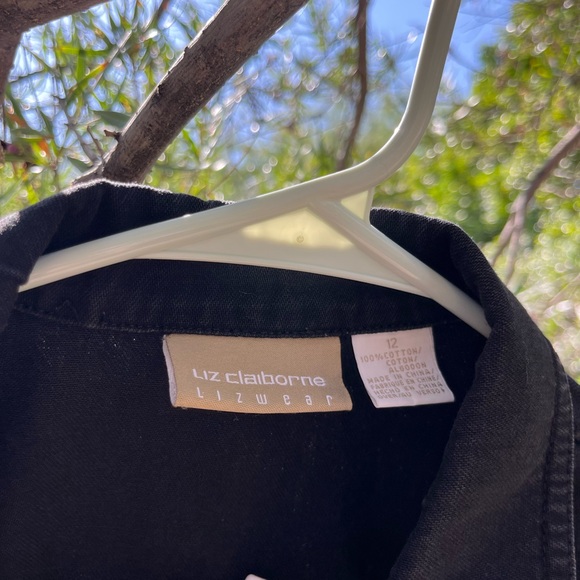 Liz Claiborne Black Denim Vest - Picture 4 of 7